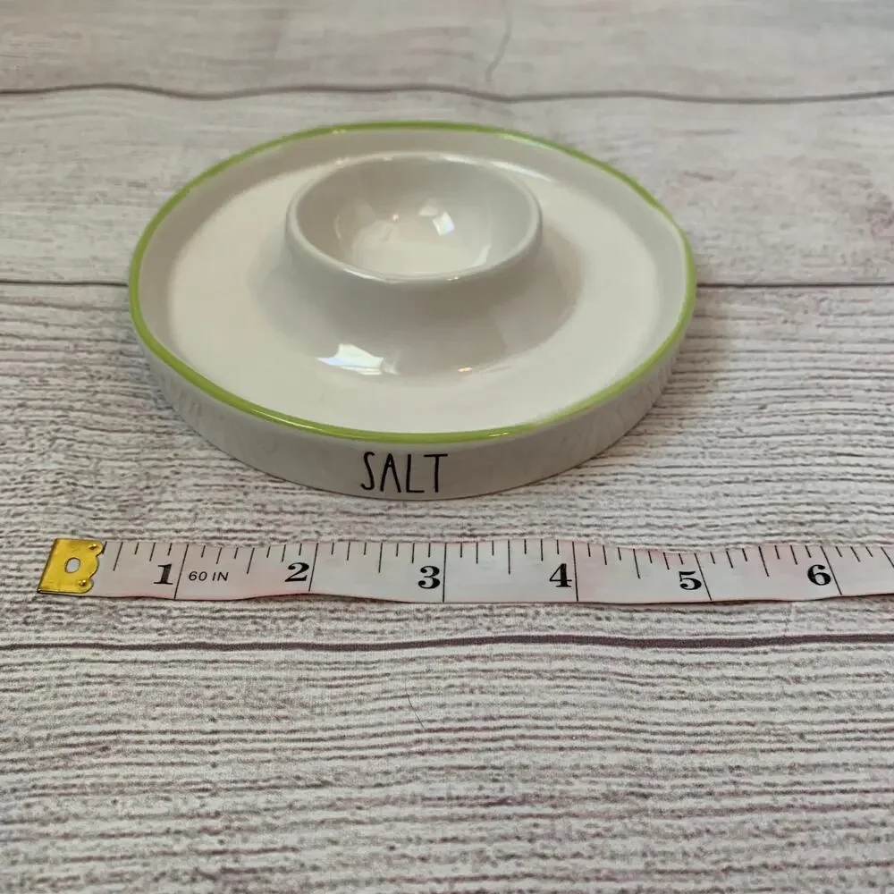 Rae Dunn Margarita SALT and Lime Ceramic Holder Artisan Collection by Magenta